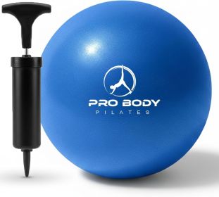 Pilates Small Exercise Ball with Pump - 9 Inch Workout Ball for Stability, Barre, Yoga, Core & Physical Therapy