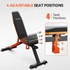 DAV Adjustable Preacher Curl Weight Bench With Leg Extension
