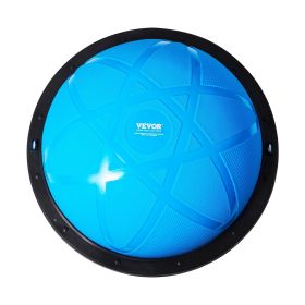 Half Exercise Ball Trainer, 23 inch Balance Ball Trainer, 660 lbs Capacity Stability Ball, Yoga Ball with Resistance Bands and Pump (Top Non-Slip Texture: Grain Pattern, Color: Blue)