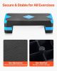 Aerobic Exercise Step Platform, 28-Inch Workout Aerobic Stepper, Height Adjustable Fitness Training Step Deck Trainer with 4 Risers